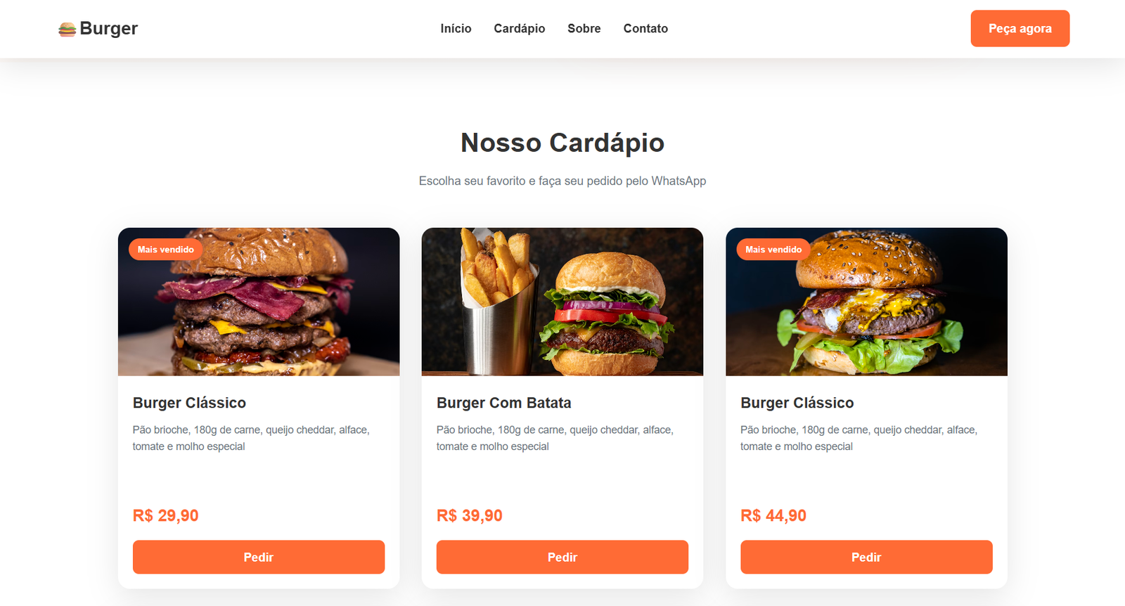 Coffee Landing Page - hover